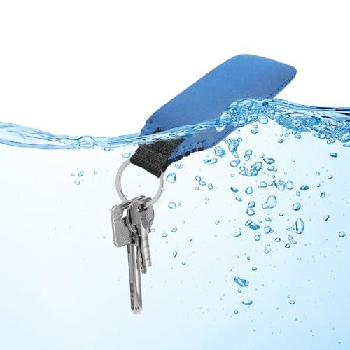 Floating Neoprene Keychain, 2 Pcs Waterproof Buoyant Key Ring Water view 4