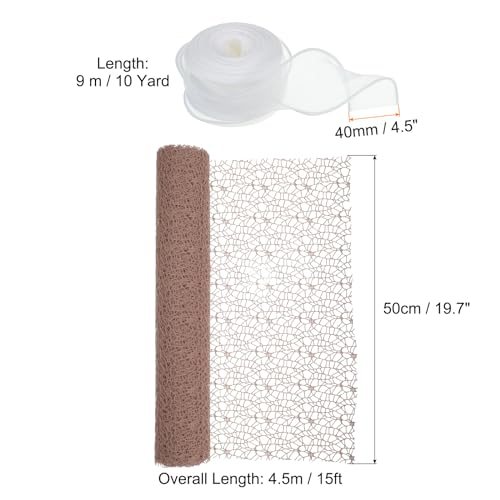 Flower Wrapping Mesh Paper, 15ft Floral Bouquet Craft Packaging Hollow view 2
