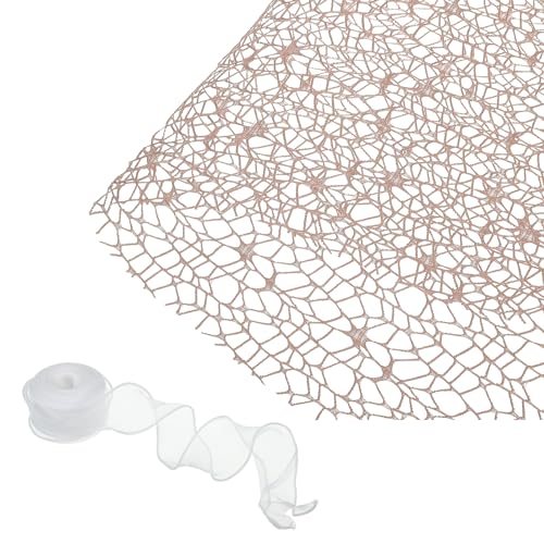 Flower Wrapping Mesh Paper, 15ft Floral Bouquet Craft Packaging Hollow view 4