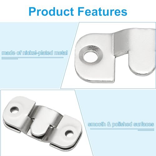 Flush Mount Bracket 43x19mm, 4 Pairs Interlocking Hanging Buckle Wall view 3
