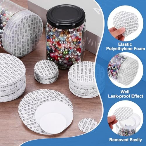 Foam Lid Liner PS Pressure Sensitive Seals 27mm/1.06" 100 Pcs view 3