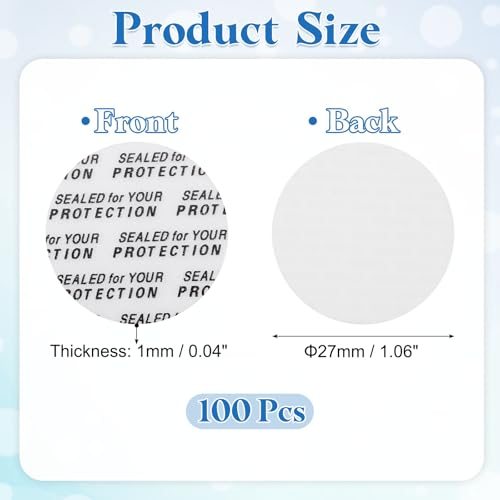 Foam Lid Liner PS Pressure Sensitive Seals 27mm/1.06" 100 Pcs view 2