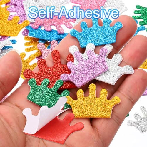 Foam Stickers, 120Pcs EVA Self Adhesive Glitters Foam Shape Sticker Craft view 4