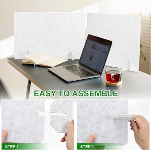 Freestanding Noise Reducing Partition Acoustic Panel w/ 4Pcs Support Feet view 4