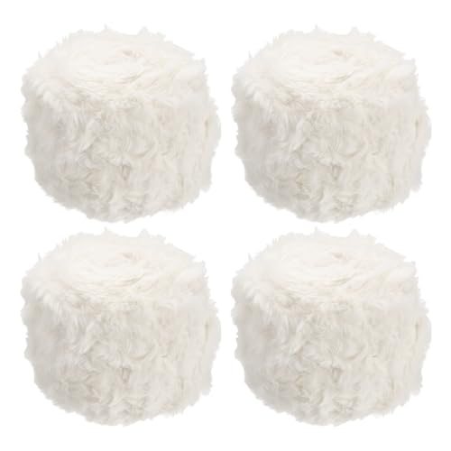 Fur Yarn, 4 Skeins 100 Grams Soft Plush Fluffy Chunky Polyester Faux Fur — PATIKIL