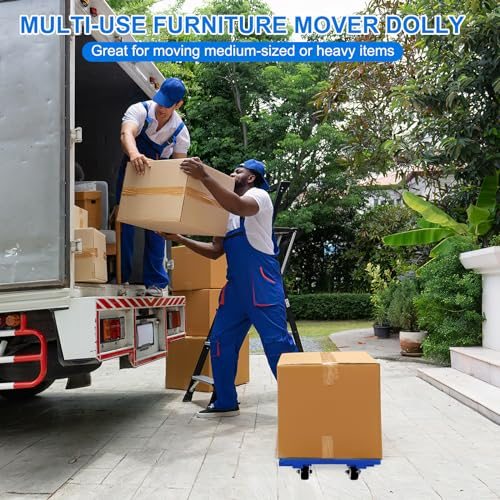 Furniture Dolly for Moving, 2 Pack Portable Small Flat Moving Dolly with view 5