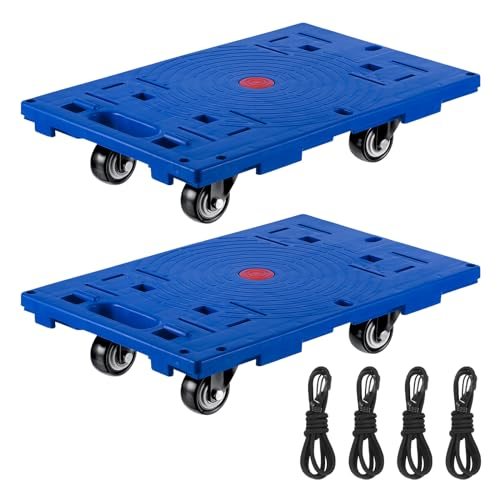 Furniture Dolly for Moving, 2 Pack Portable Small Flat Moving Dolly with — PATIKIL