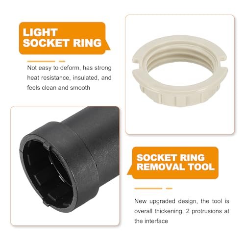 G9 Light Socket Rings Kit, Lamp Shade Holder Adapter 10 Plastic Ring view 4