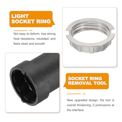 G9 Light Socket Rings Kit Lamp Shade Holder Adapter 125mm, 5 Zinc Alloy view 4