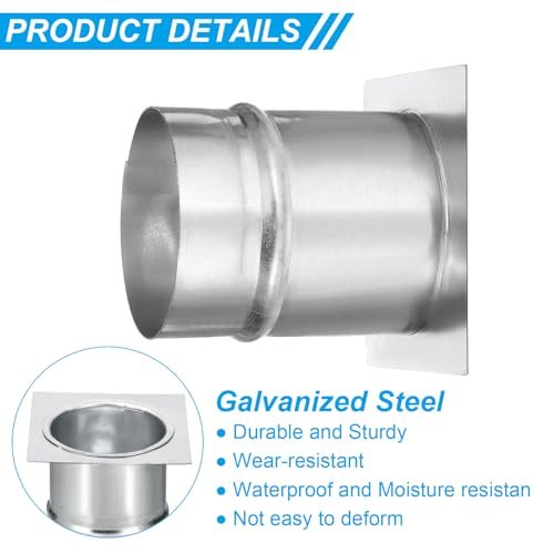 Galvanized Air Ducting Mounting Plate Dryer Vent Chimney Top Plate Square view 3