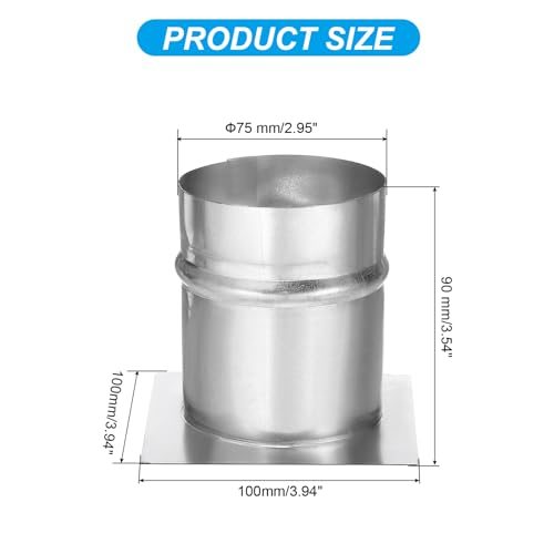 Galvanized Air Ducting Mounting Plate Dryer Vent Chimney Top Plate Square view 2