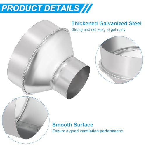 Galvanized Steel Air Duct Adapter Pipe Fitting view 3
