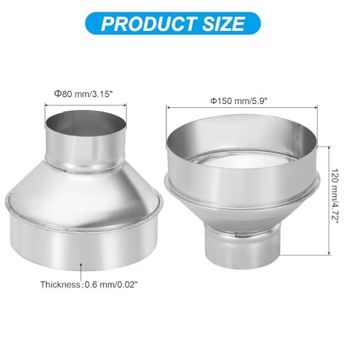 Galvanized Steel Air Duct Adapter Pipe Fitting view 2