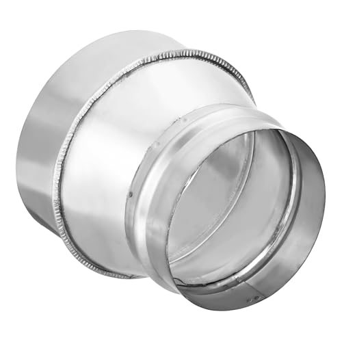 Galvanized Steel Air Ducting Pipe Vent Hose Reducer Increaser Round Dryer — PATIKIL