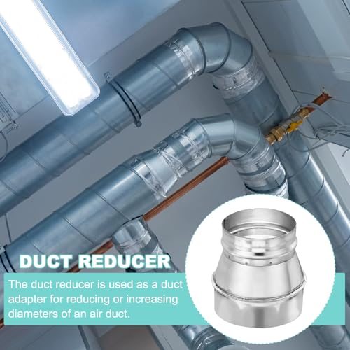 Galvanized Steel Air Ducting Pipe Vent Hose Reducer Increaser Round Dryer view 4
