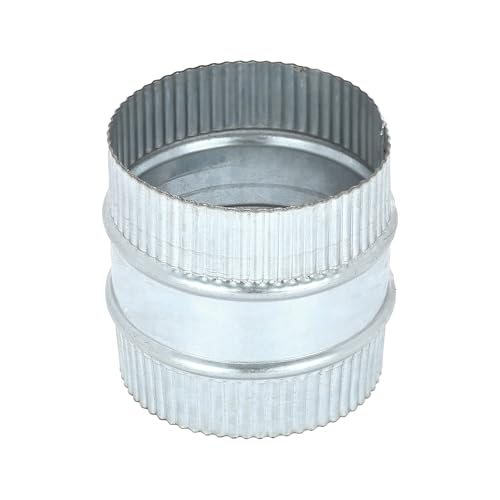 Galvanized Steel Straight Dryer Vent Coupler Flexible Ducting Collar — PATIKIL