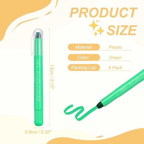 Gel Highlighters Pens Wax Crayon Marker Pen Twist Up view 2