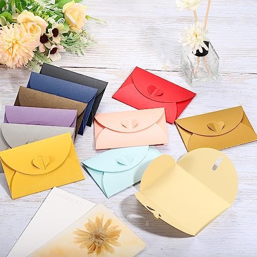 Gift Card Envelopes, 12 Pack Heart Shaped Clasp Small Gift Cards Holder view 5