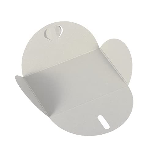 Gift Card Envelopes, 12pcs Heart Shaped Clasp Mini Envelope, Silver view 4