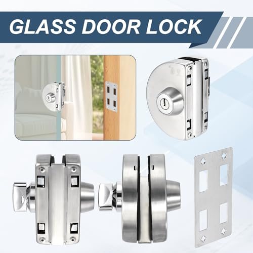Glass Door Lock, 304 Stainless Steel Frameless view 5
