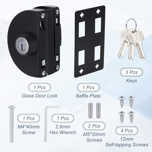 Glass Door Lock, 304 Stainless Steel Frameless view 3