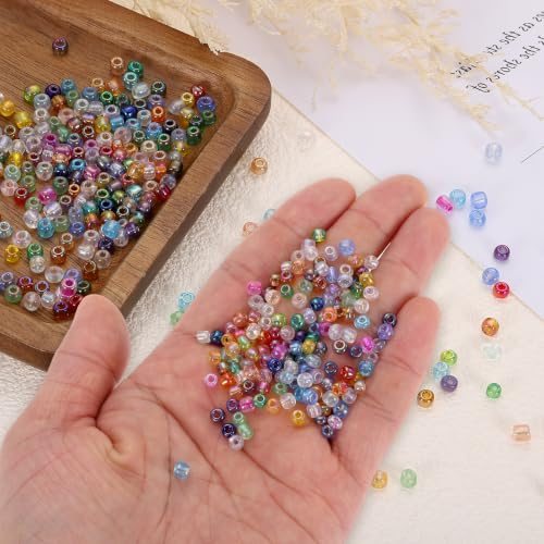 Glass Seed Beads 2mm Loose Beads Iridescent Light Grey 4300Pcs view 4