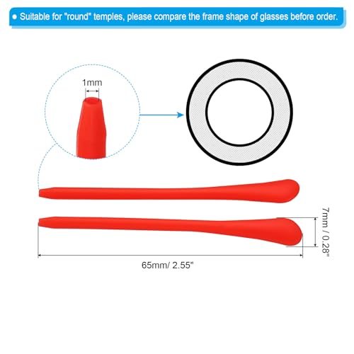 Glasses End Tips, 5 Pairs Eyeglass Anti Slip Ear Sock Pieces Tube Sleeve view 2