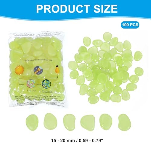 Glowing Stones, 100Pcs Glow in the Dark Rocks view 2