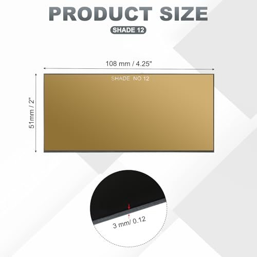 Gold Welding Glass Lens Shade 12 view 2
