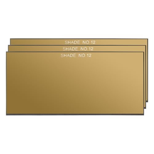 Gold Welding Glass Lens Shade 122"x4.25" Hardened Filter 3 Pack — PATIKIL