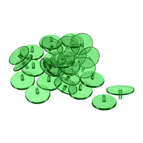 Golf Ball Marker, 50 Pack 24mm Round Transparent Flat Position Mark — PATIKIL