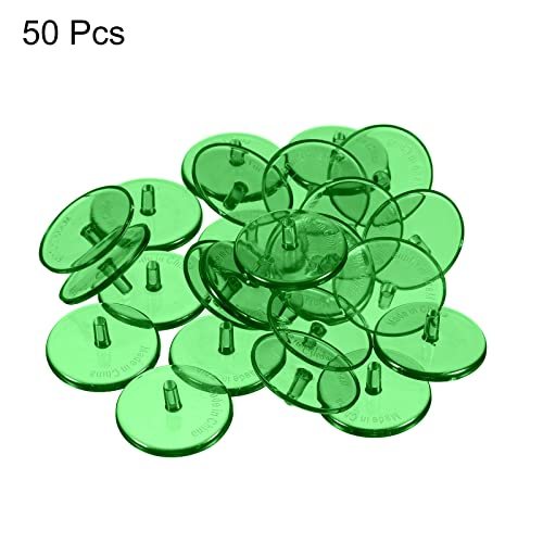 Golf Ball Marker, 50 Pack 24mm Round Transparent Flat Position Mark view 3