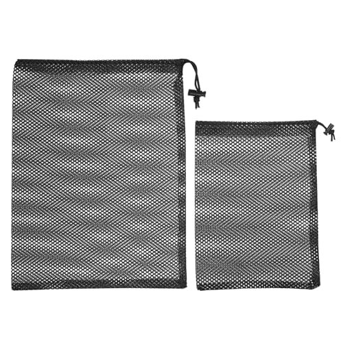 Golf Ball Storage Bag Set, 2 Pack Nylon Drawstring Mesh Storage Pouch — PATIKIL
