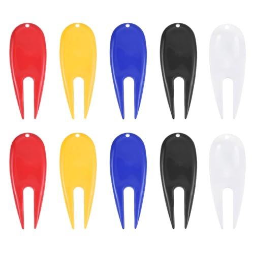 Golf Divot Repair Tool, 10 Pack Plastic Golf Mark Repair Tool Ball Marker — PATIKIL