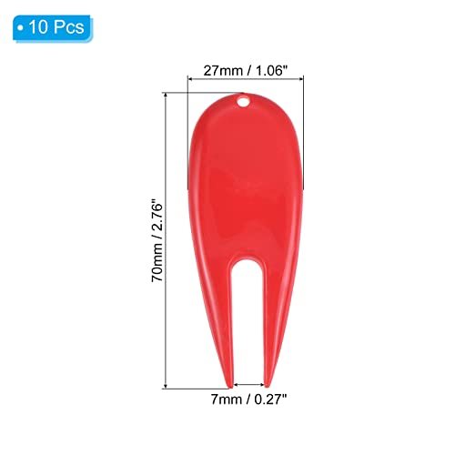 Golf Divot Tool, 10 Pack Plastic Golf Repair Tool Ball Marker view 2