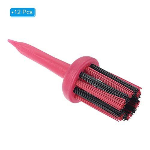 Golf Tee Brush Top 2 Inch, 12 Pack Unbreakable Plastic Golfing Tees Low view 3