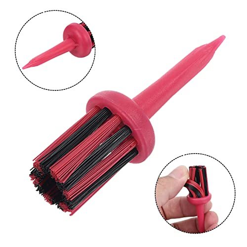 Golf Tee Brush Top 2 Inch, 12 Pack Unbreakable Plastic Golfing Tees Low view 4