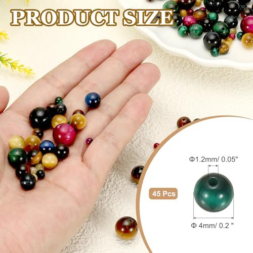 Green Cat's Eye Beads view 2