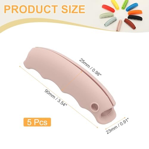 Grocery Bag Carrier Handle Cover Light Pink view 2