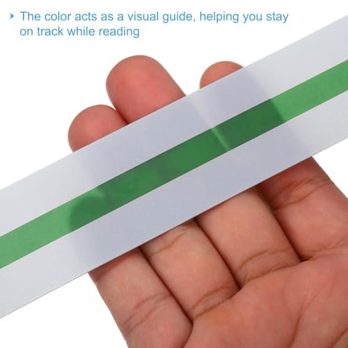 Guided Reading Strips, 12pcs Tracking Highlight Bookmark, Green view 4