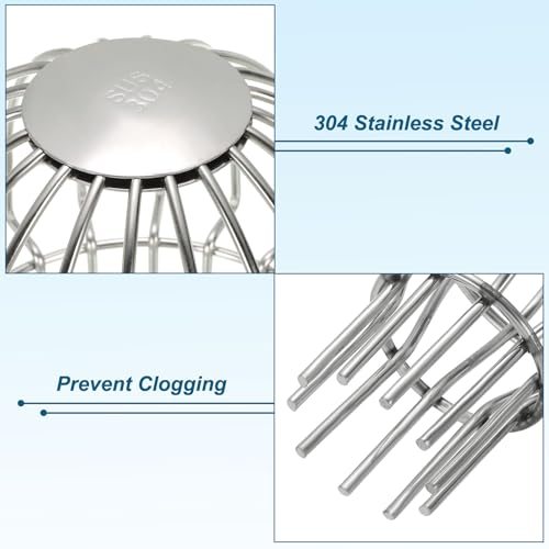 Gutter Guard, 304 Stainless Steel Down Pipe Strainer, Anti-Blocking Line view 5