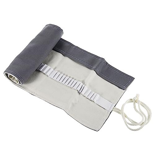 Handmade 36 Slots Roll Up Pencil Case, 2 Pack Canvas Pencil Wrap Pouch view 4
