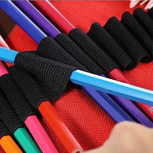 Handmade 48 Slots Roll Up Pencil Case, Oxford Cloth Pencil Wrap Pouch Pen view 4