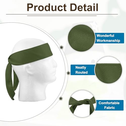 Head Ties Headband, 3 Pack Ninja Karate Headband Adjustable Sports Tie view 3