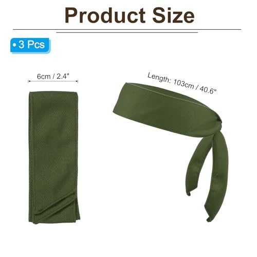 Head Ties Headband, 3 Pack Ninja Karate Headband Adjustable Sports Tie view 2