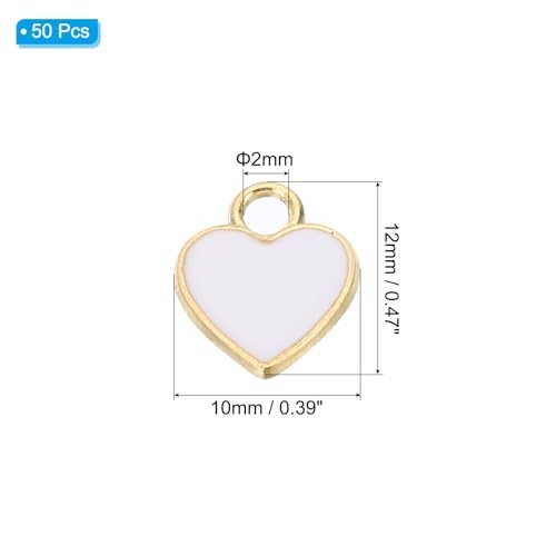 Heart Charm, Heart Bracelet Charm Pendants Small Bulk Resin Alloy Glitters view 2