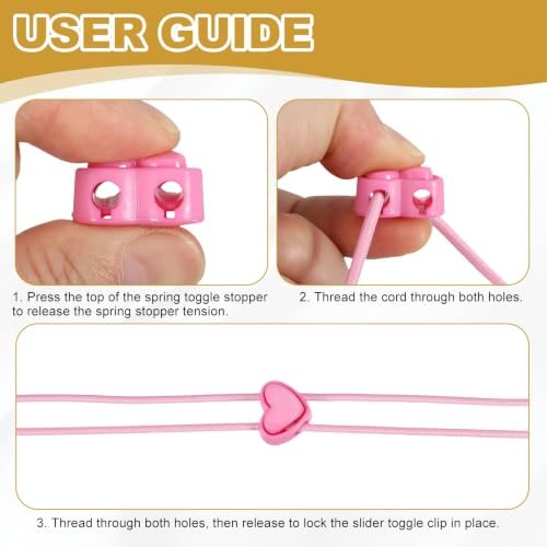 Heart Knitting Needle Stoppers, Double-Hole, White view 5