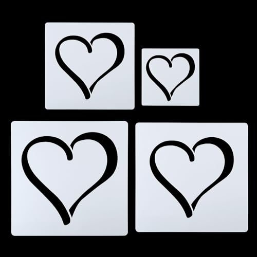 Heart Painting Stencils, 8 Pack Paint Stencils Reusable Painting Template view 5