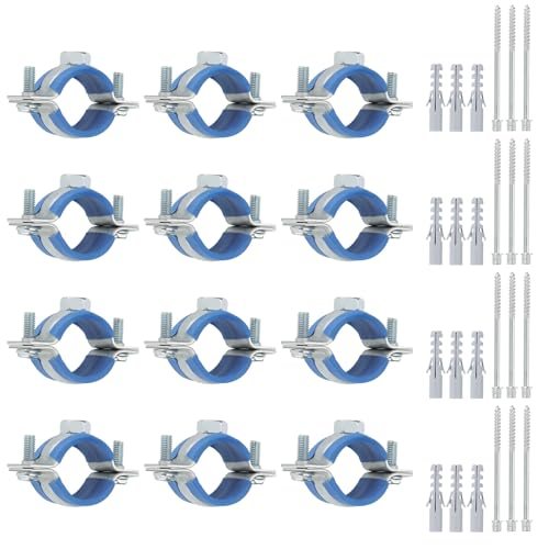 Heavy Duty Adjustable Pipe Bracket Clamp Galvanized Iron Wall Ceiling — PATIKIL