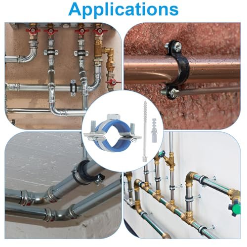 Heavy Duty Adjustable Pipe Bracket Clamp Galvanized Iron Wall Ceiling view 5